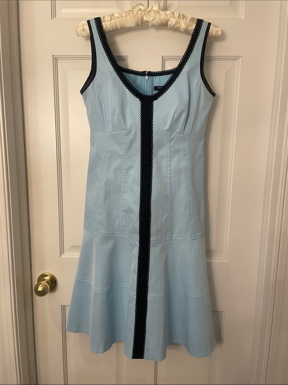 Nanette Lepore Light Blue Dress with Black Trim